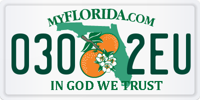 FL license plate 0302EU
