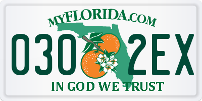 FL license plate 0302EX
