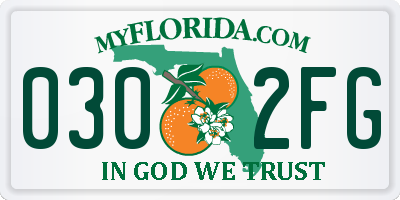 FL license plate 0302FG