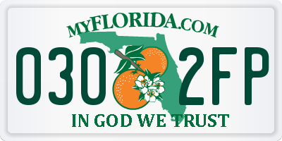 FL license plate 0302FP