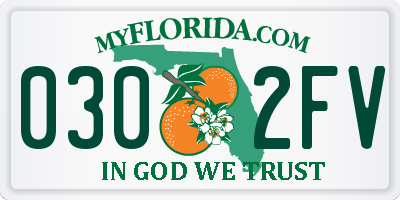 FL license plate 0302FV