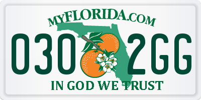 FL license plate 0302GG