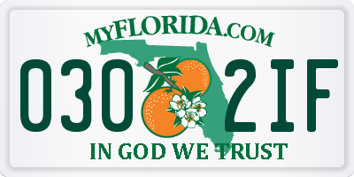 FL license plate 0302IF