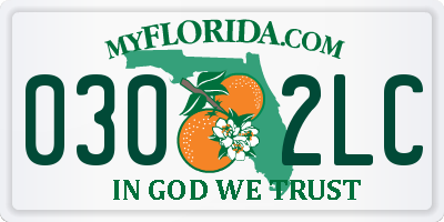 FL license plate 0302LC