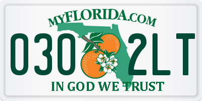 FL license plate 0302LT