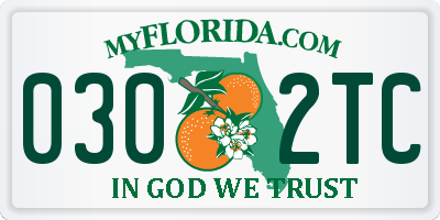 FL license plate 0302TC
