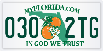 FL license plate 0302TG