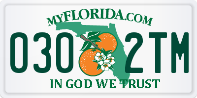 FL license plate 0302TM