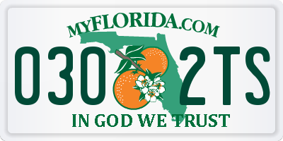 FL license plate 0302TS
