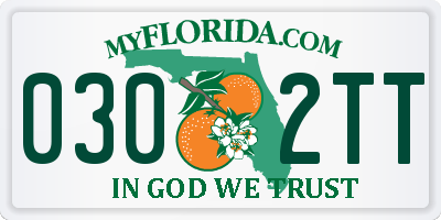 FL license plate 0302TT