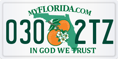 FL license plate 0302TZ