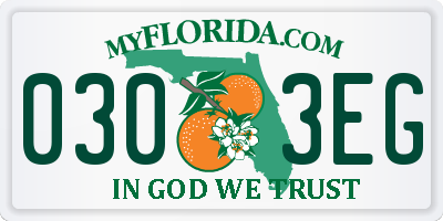 FL license plate 0303EG