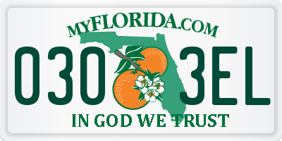 FL license plate 0303EL