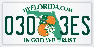 FL license plate 0303ES