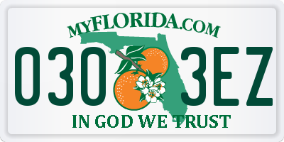 FL license plate 0303EZ