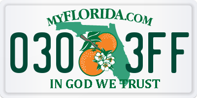 FL license plate 0303FF