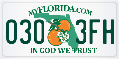 FL license plate 0303FH