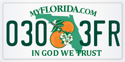 FL license plate 0303FR