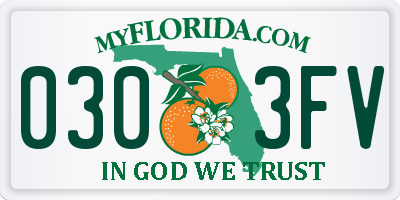 FL license plate 0303FV