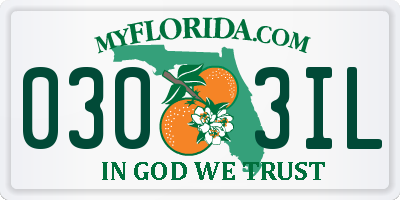 FL license plate 0303IL