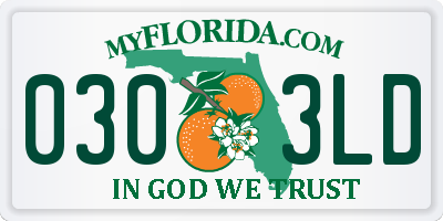 FL license plate 0303LD