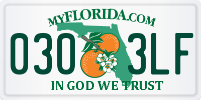 FL license plate 0303LF