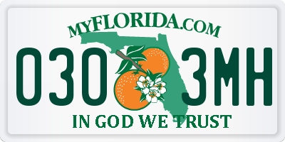 FL license plate 0303MH