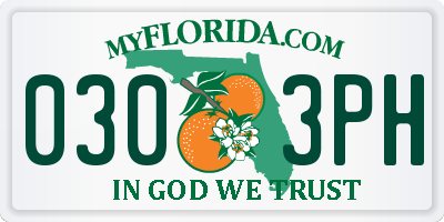 FL license plate 0303PH