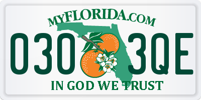 FL license plate 0303QE