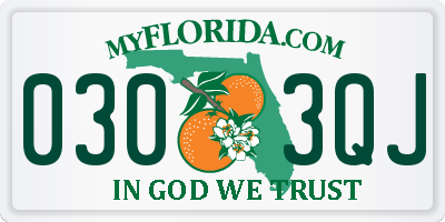 FL license plate 0303QJ
