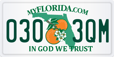 FL license plate 0303QM