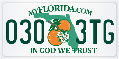 FL license plate 0303TG