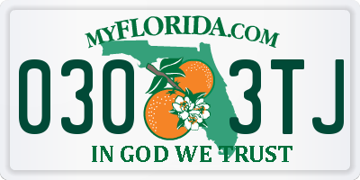 FL license plate 0303TJ