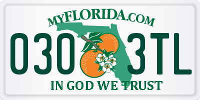 FL license plate 0303TL