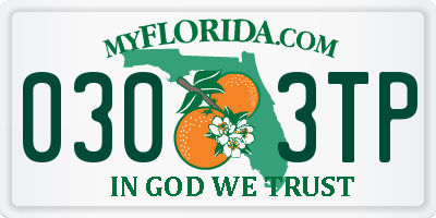 FL license plate 0303TP
