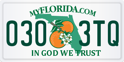 FL license plate 0303TQ