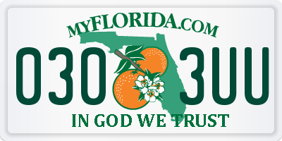 FL license plate 0303UU