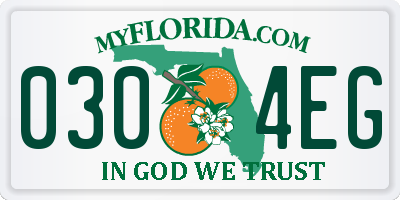 FL license plate 0304EG