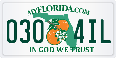FL license plate 0304IL