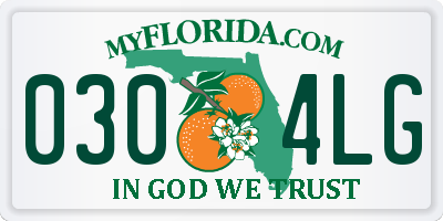 FL license plate 0304LG