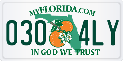 FL license plate 0304LY