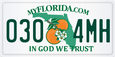 FL license plate 0304MH