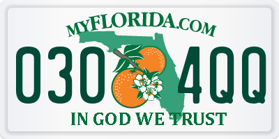 FL license plate 0304QQ