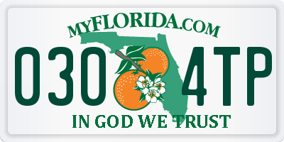 FL license plate 0304TP