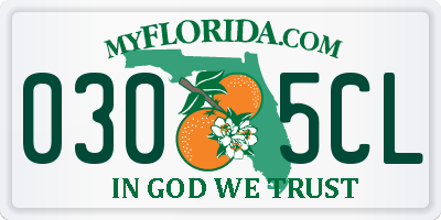 FL license plate 0305CL