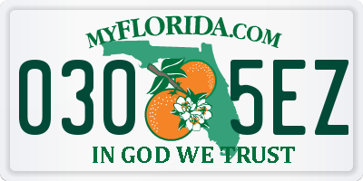 FL license plate 0305EZ