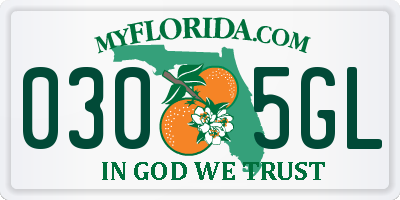 FL license plate 0305GL