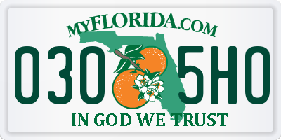 FL license plate 0305HO