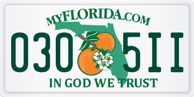 FL license plate 0305II