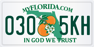 FL license plate 0305KH